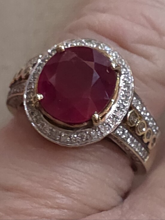 NATURAL RUBY RING Jewelry - 14K GENUINE NATURAL RUBY AND DIAMOND RING 5.36 Gr 189 DIAMONDS 5 CT RUBY SZ 6.5